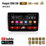 Autoraadio GPS-navigatsioonis&uuml;steem Peugeot 2008 208 2012-2018 2 Din Android WiFi auto multimeediumipleier Auto Stereo FM raadio peaseade 1+16GB