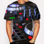 Suvine meeste riietus T-s&auml;rk Hip Hop Lahe &ouml;&ouml;klubi Rave Party 3D Olen DJ Tr&uuml;kkimine Vabaaja T-s&auml;rk Harajuku Suured T-s&auml;rgid 4XL