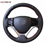 Roolikate kunstnahast must roolikate Honda Civic Civic 9 2012 2013 2014 jaoks Black Thread