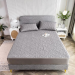 Veekindel puuvillane voodikate Pehme nahas&otilde;bralik kate voodi jaoks, t&auml;ism&auml;hisega, libisemiskindel voodikate elastse linaga voodilinaga 180x220cm