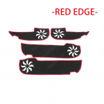 Protection Carpet Door Inside Guard Side edge cover Car Door Anti Kick Pad Sticker for Toyota Crown Royal 2005~2009 Black Edge