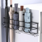 Vihmavarjude korraldaja Vihmavarjuriiul Hoiukonksud Vihmavarjuriiul Paigaldage vihmavarjuriiulid perforatsioonivabad Koduukseava Seinale kinnitatav ripp 6 Storage Racks must