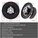 2 tk 4 tolli 10 cm 400 W 2-suunaline auto koaksiaalne automaatne helimuusika stereo t&auml;issageduslik Hifi k&otilde;lar 200W