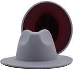 Lihtne Kahe tooniga fedora m&uuml;tsid naistele beež roheline alumine viltk&uuml;bar dž&auml;ssm&uuml;ts pallim&uuml;ts esitusm&uuml;ts meeste kirikum&uuml;ts 56-58cm 56-58CM