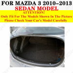 Sinjayer auto pagasiruumi veekindel matt AUTO Tagumine pagasiruumi k&otilde;rgete &auml;&auml;rtega matt Kaubamatti Padjad Sobib Mazda 3 Axela 2010 jaoks Brown yellow