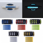 4 tk 3D auto ukselingi helkurribad hoiatuslint ukselingi kausi katte kleebis helkur auto stiiliks v&auml;lisaksessuaarid 4PCS RED BOWL