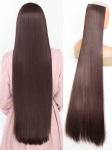 Aosiwig s&uuml;nteetiline &uuml;lipikk sirge 100 cm 5 juuksepikendusega klambriga naturaalsed juuksed mustad blondid v&otilde;ltsjuuksed naistele 20inches-50cm