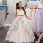 Printsesskleit Litritega varrukateta kleit, pikk saatejuht Tutu printsessi kleit 140cm beež