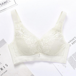 Naiste reguleeritav &otilde;huke rinnahoidja, juhtmevaba rinnahoidja, seksikas pitsist aluspesu, kokkupandav Push Up bralette 85BC valge