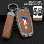 Tsingisulamist nahast auto kaugjuhtimispuldi v&otilde;tme&uuml;mbrise kaanehoidja kest Bmw X2 f39 v&otilde;tmehoidja pandlaga auto stiilis sisustustarvikud