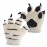 Simulatsioon Tiigri/Panda k&auml;pa pl&uuml;&uuml;sist kindad Triibulised kohevad loomat&auml;idisega m&auml;nguasjad Polsterdatud k&auml;tesoojendaja Halloweeni cosplay kost&uuml;&uuml;mi labakindad valge