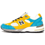 Sneakersnstuff x New Balance 991 Valmistatud Inglismaal Sinine Kollane Meeste Tennised Oranž Valge Hall M991EF 40