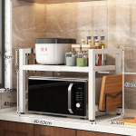 Sisset&otilde;mmatav k&ouml;&ouml;giriiul Mikrolaineahju riiul Multifunktsionaalne k&ouml;&ouml;giriiul lauan&otilde;ude riiulihoidik must