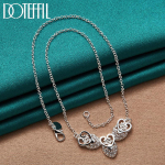 Romantiline s&uuml;damega kaelakee 925 sterlingh&otilde;bedast kingituseks moeehted 45cm