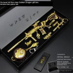 Rahurelv M416 Viie k&uuml;&uuml;nega kuldne draakoni nahk versioon, Star of Faith homaar Overlord pimestav lilla meloodia relva mudel m&auml;ng relva mudel