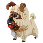[Nanoblock-Minu lemmikloom] BA Suur Mops MelBA Salajane elu looma plokk, segatud v&auml;rvid, Korea populaarsed m&auml;nguasjad beige
