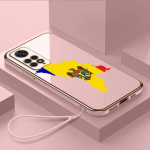 Luksuslik kaetud TPU telefoni&uuml;mbris koos kaelapaelaga Xiaomi Poco F4 F5 M4 M5 X3 X4 X5 13T Redmi Note 10S 11S 10C 13C &uuml;mbristele A13 Moldova lipu kate Xiaomi Poco F1