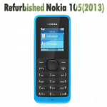 Renoveeritud Nokia originaal Nokia 105/1050(2013. aasta) Mobiiltelefon Lihttelefon &Uuml;he SIM-kaardiga No charger sinine