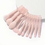 10 tk Pink Soft Fluffy meigipintslid Cosmetics Foundation p&otilde;sepuna puudripintsliga lauv&auml;rvipintsli meigit&ouml;&ouml;riist 10pcs