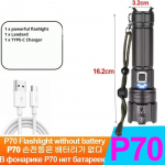 8800 meetrit LED-taskulamp, laetav t&otilde;rvik TYPE-C v&otilde;imas taktikaline v&auml;lklamp suumitav jahilatern veekindel k&auml;silamp Short No Battery