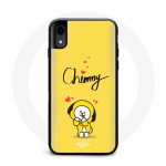 Coque pour Iphone XS BTS Bangtan Gar&ccedil;ons BT21 Chimmy Jimin Fond Jaune