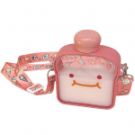 380 ml veepudel lekkekindel suure mahutavusega plastist armas v&auml;ljendus lame veepudel t&uuml;drukutele lilla