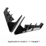For Tesla Model 3 Y Camera Flanks Car Side Wing Panel Cover Spoiler Dust Cover Decoration Modification Accessories model3 2023 M3Y-EX80LBLACK