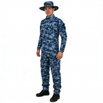 Marine Camouflage Ribstop Suit Pluus Cargo Pants Komplekt koos korgiga XS