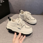 Naiste kingad Naiste paksud tossud, pitsitud paksu p&otilde;hjaga nahast lamedad platvormkingad Naistele 39