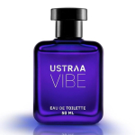 Ustraa Vibe EDT Parf&uuml;&uuml;m Meestele - 50ml - Mehelik L&otilde;hn | Intensiivne Puidune, Tsitruseline, Magus L&otilde;hn | Sobib K&otilde;igiks Kordadeks | Igap&auml;evaseks Kasutamiseks 50 ml black