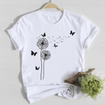 Butterfly Armas Armas Armas vabaaja T-s&auml;rk l&uuml;hikeste varrukatega s&auml;rk Naiste riided Moodne T-s&auml;rk Suvine Naiste T- Naiste Graafilised T-s&auml;rgid S valge