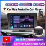 7-tolline kaasaskantav juhtmevaba Carplay Android Auto raadio auto multimeediumipleier HD IPS puuteekraan Bluetooth FM AUX tugi YouTube
