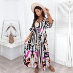 Bikiinikatted Boho printiga pikk kleit, iseseisev v&ouml;&ouml;ga, seksikas rannatuunika, 2022. aasta suvine naiste rannar&otilde;ivad, ujumiskost&uuml;&uuml;m, kate S must