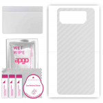 apgo Protective Skin Sticker for the back compatible with Asus ROG Phone 6D, Wrap Film, Foil, Vinyl - Pattern Transparent Carbon