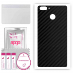 apgo Protective Skin Sticker for the back compatible with Cubot H3, Wrap Film, Foil, Vinyl - Pattern Carbon Black