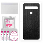 apgo Protective Skin Sticker for the back compatible with TCL 10 Lite, Wrap Film, Foil, Vinyl - Pattern Black Honeycomb