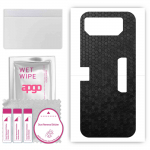 apgo Protective Skin Sticker for the back compatible with Asus Rog Phone 6D Ultimate, Wrap Film, Foil, Vinyl - Pattern Black Honeycomb
