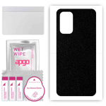 apgo Protective Skin Sticker for the back compatible with Realme Q2 5G RMX2117, Wrap Film, Foil, Vinyl - Pattern Matte Black