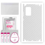 apgo Protective Skin Sticker for the back+sides compatible with Samsung Galaxy A52 4G, Full Wrap Film, Foil, Vinyl - Pattern Transparent Carbon