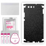 apgo Protective Skin Sticker for the back+sides compatible with Huawei P10, Full Wrap Film, Foil, Vinyl - Pattern Black Honeycomb