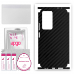 apgo kaitsev nahakleebis tagak&uuml;ljele ja k&uuml;lgedele, mis &uuml;hildub Xiaomi Poco F4-ga, t&auml;is&uuml;mbriskilega, fooliumiga, vin&uuml;&uuml;liga &ndash; mustriga s&uuml;simusta