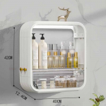 Seinale paigaldatav kosmeetikatoodete hoiukarp Kodune pesualus riiul Perforatsioonita Vannitoa nahahooldustoode Viimistlus 2 layers valge