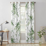 Suvised rohelised lehed linnud akvarell aknakardinad elutuppa magamistoa kardin Moodne k&ouml;&ouml;gi rulookardinad kardinad kardinad 135W x 215H(cm) x1