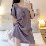 Sweet Ice Silk pidžaamad naiste suvepalee stiilis l&uuml;hikeste varrukatega kodukandmiseks ja pidžaamaseelikud 2XL