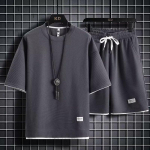 Suvemood vabaaja &uuml;hev&auml;rviline l&uuml;hikeste varrukatega T-s&auml;rk l&uuml;hikesed p&uuml;ksid 2 tk komplektid XXXXXL valge