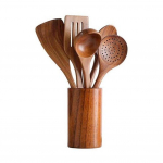 Tai tiikpuust naturaalsest puidust lauan&otilde;ud lusikakulp Turner pikk riisikurn supp Skimmer keedulusikad K&ouml;&ouml;gi toiduvalmistamise t&ouml;&ouml;riistad