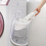 1/2 tk Kokkupandav pesukorvi vahend m&auml;&auml;rdunud riiete jaoks Vannitoa riiete v&otilde;rgust hoiukott Kodumajapidamises kasutatav seinakinnitus korv raam kopp valge