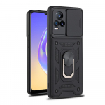 Push-kaamera soomus&uuml;mbris Vivo V21 V21E Vivov21 E Vivov21E 4G 5G automagnetilise hoidiku r&otilde;ngastatiivile p&otilde;rutuskindel kaitsekate V21E 4G
