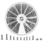 600 tk 12 t&uuml;&uuml;pi v&auml;ikesed kruvid mutrid elektroonika komplekt M1 M1.2 M1.4 M1.6 600pcs