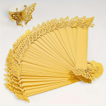 20tk Butterfly Salvr&auml;tir&otilde;ngad Korduvkasutatav pulmalaud Dekoratiivne paberist salvr&auml;tikuhoidja, Dekoratiivne K&auml;ter&auml;tiku Pandla Laserl&otilde;igatud Fooliumpaberist Salvr&auml;tikuhoidja 50pcs